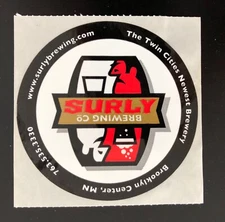 SURLY BREWING 2006 Sticker Brooklyn Center MN craft beer brewery