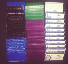 42 piece United States PROOF SET LOT from 1968-S thru 2009-S INCLUSIVE.
