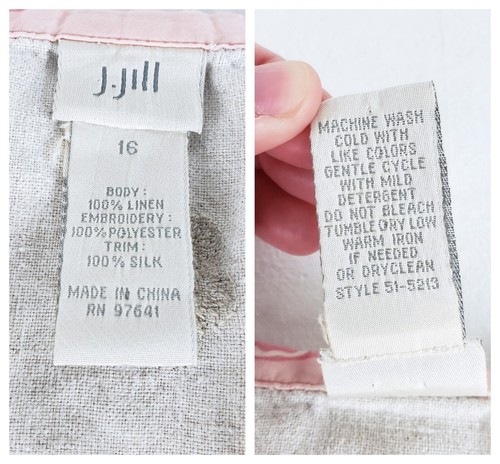 Falda de lino Jill para mujer 16 bordada romántica boho cottagecore Shabby Chic - Imagen 12 de 12