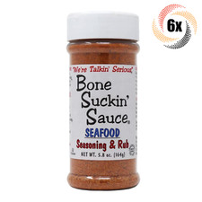 6x Shakers Bone Suckin' Sauce Seafood Seasoning  Rub  5.8oz  Fast Shipping