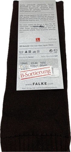 Falke No.10 Socken Gr. 43-44 Herren Kniestrümpfe Strümpfe Braun FIL D´ECOSSE - Picture 4 of 4