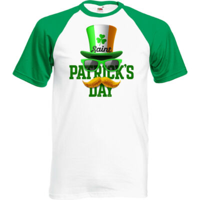 Irisch Top Hut Flagge Herren Lustige St Patricks Day T-Shirt Irland Paddys Drunk