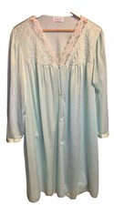 Vanity Fair Robe Dressing Gown Green Women Large Quiet Luxury Ethereal Vintage
