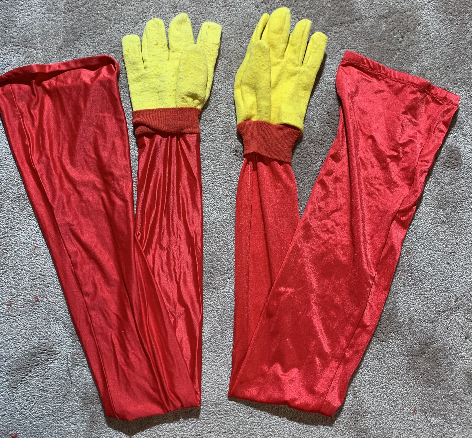 Authentic Ronald McDonald Costume Magic Gag Gloves McDonalds Clown
