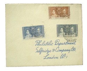 GOLD COAST POSTAL HISTORY COVER 1937