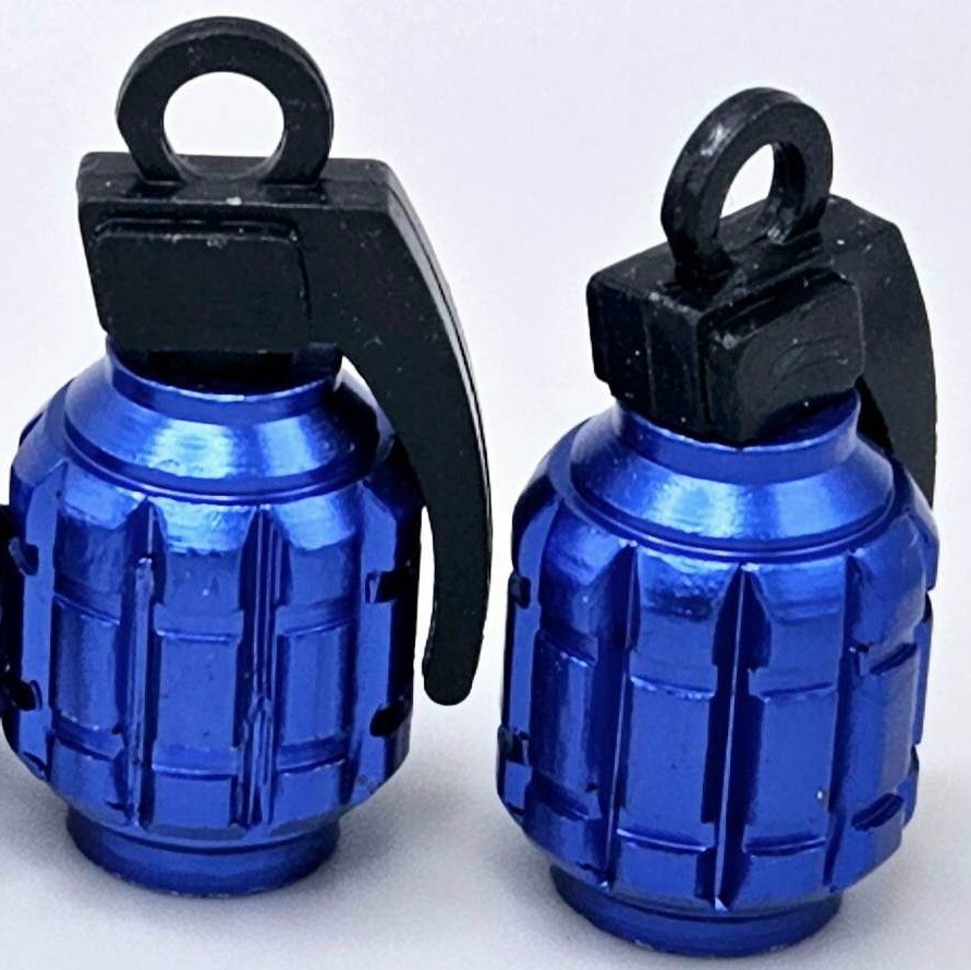 GRENADE BLUE Kustom Kapz 2PC VALVE CAPS beach cruiser bmx ra