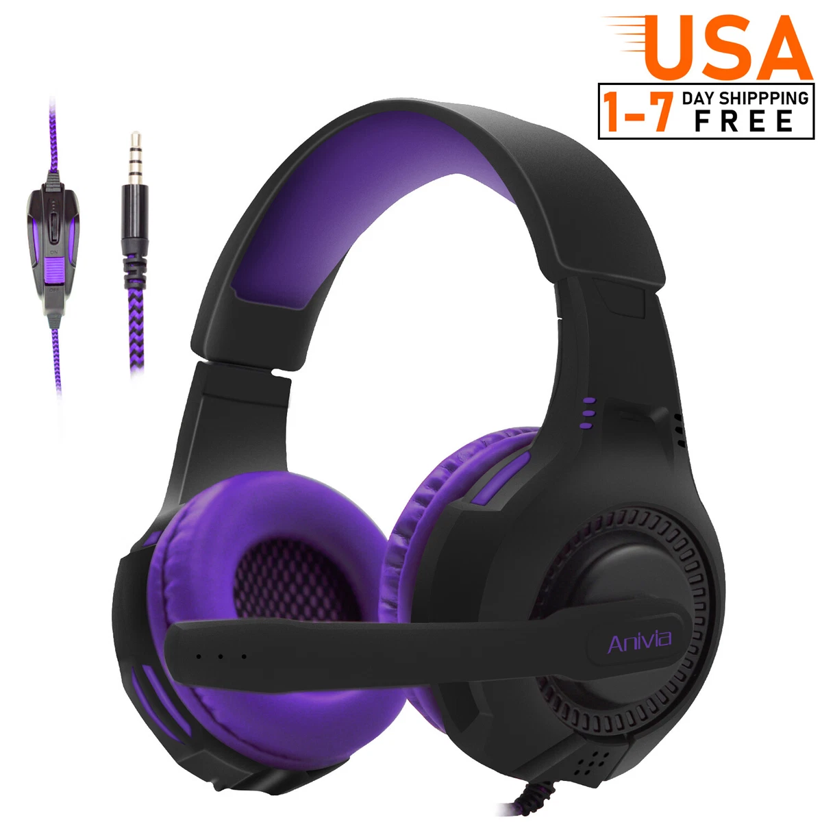 Purple gaming headphones sale