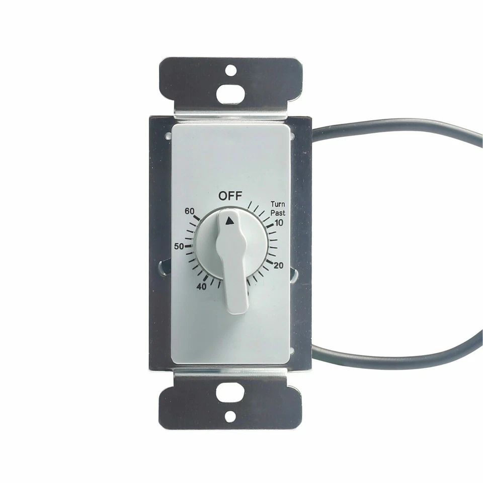 BN-LINK Heavy Duty Mechanical 60-Minute In-Wall Spring Loaded Countdown Timer - Image 2 of 4