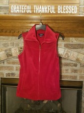 Chaps by Ralph Lauren Sz. Small Red Fleece w/Quilting Vest NWT