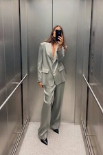 ZARA WOMEN METALLIC PANTS 2755/636