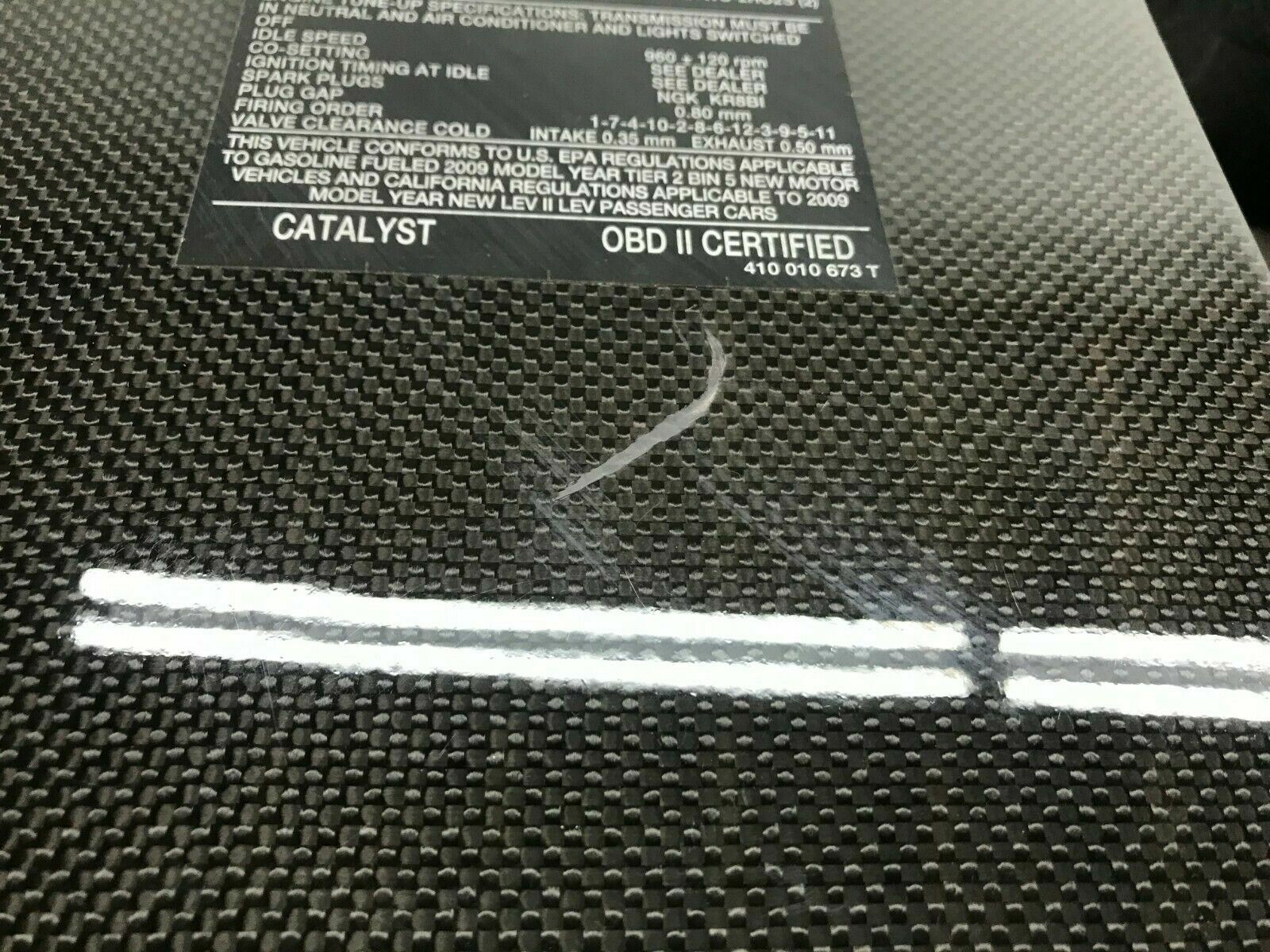 LAMBORGHINI MURCIELAGO LP640 RIGHT CARBON FIBER ENGINE BAY PANEL OEM 418103729B