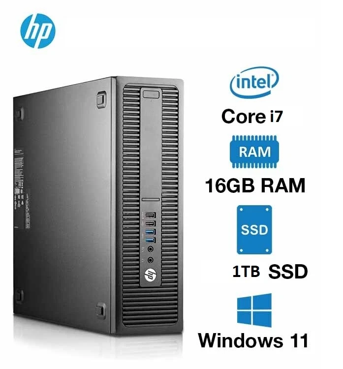 DELL / HP SFF i7 6700 3.4GHz 64GB RAM / 1TB SSD Win 11 Desktop PC Fast Cheap - Image 3 of 4