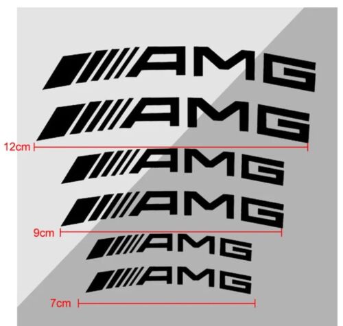 6 Stück Aufkleber für Mercedes Benz AMG Bremssattel hitzebeständig Caliper Decal - Afbeelding 1 van 3