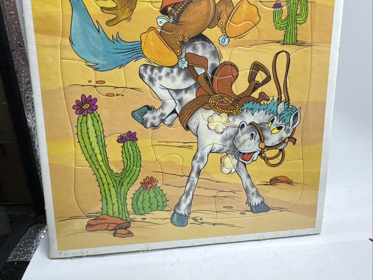 Vintage Golden Frame Tray Puzzle Disney's Mickey Mouse 8.25