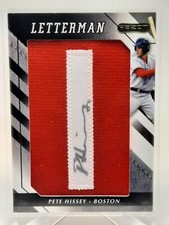 Pete Hissey 2008 Razor PH-I Prospect Letterman Patch Auto Red Sox