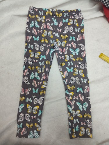 Carter’s Kids Girls Colorful Butterfly Print Cotton Full Length Leggings Gray 4 - Picture 2 of 8