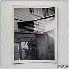 Corrugated Tin Iron Roof Old B&W Photograph (BWP16)