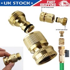 3/4 Inch Hose Pipe Tap Connector Fittings Brass Water Quick Adaptor Replacement