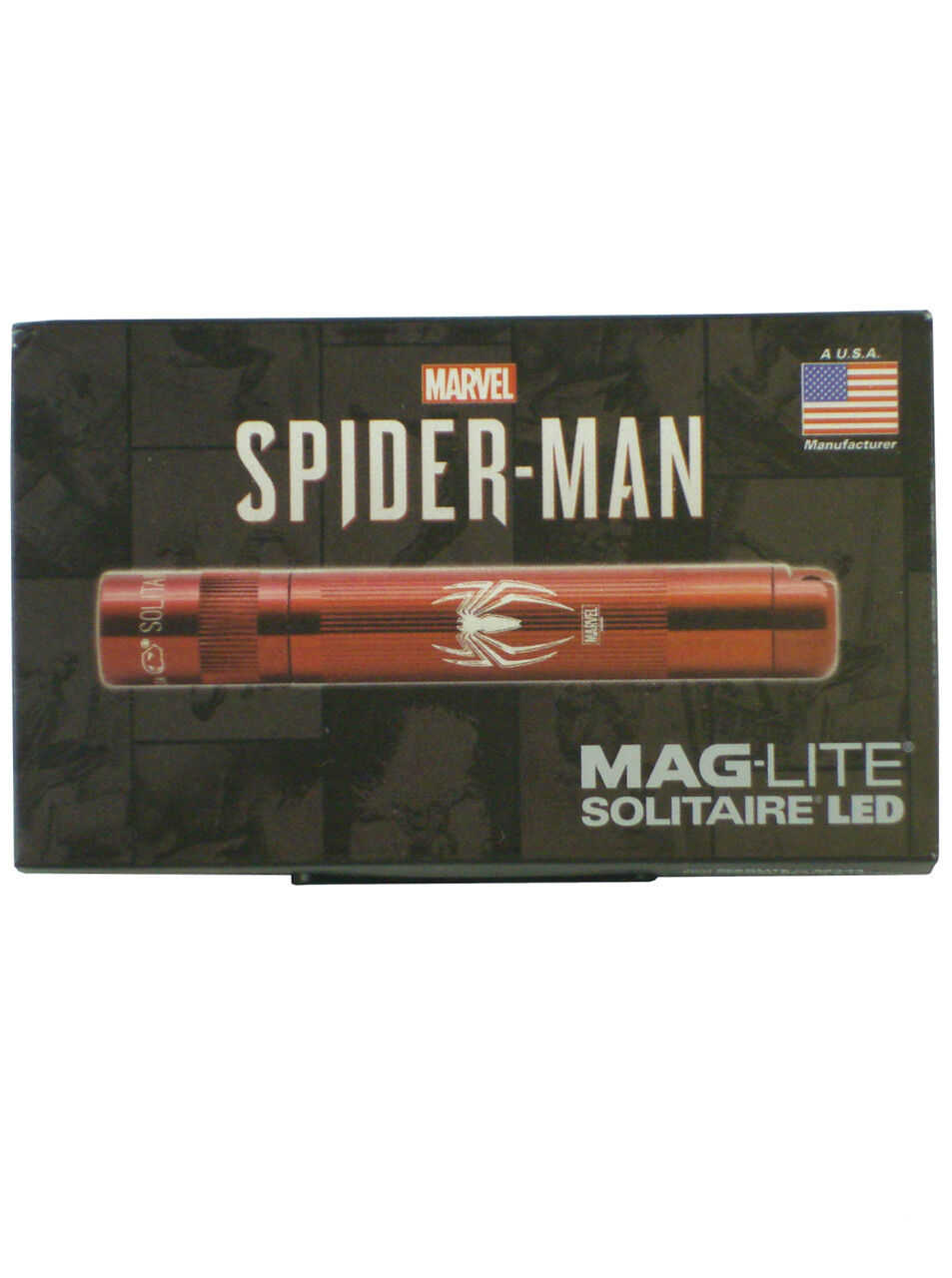 SpiderMan Solitaire Mini Maglite LED Key Chain Flashlight Marvel