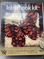 Yarn Kits Latch Hook Kit MONARCH BUTTERFLY 9642 NOS 1980 Finished Size 12"x12"