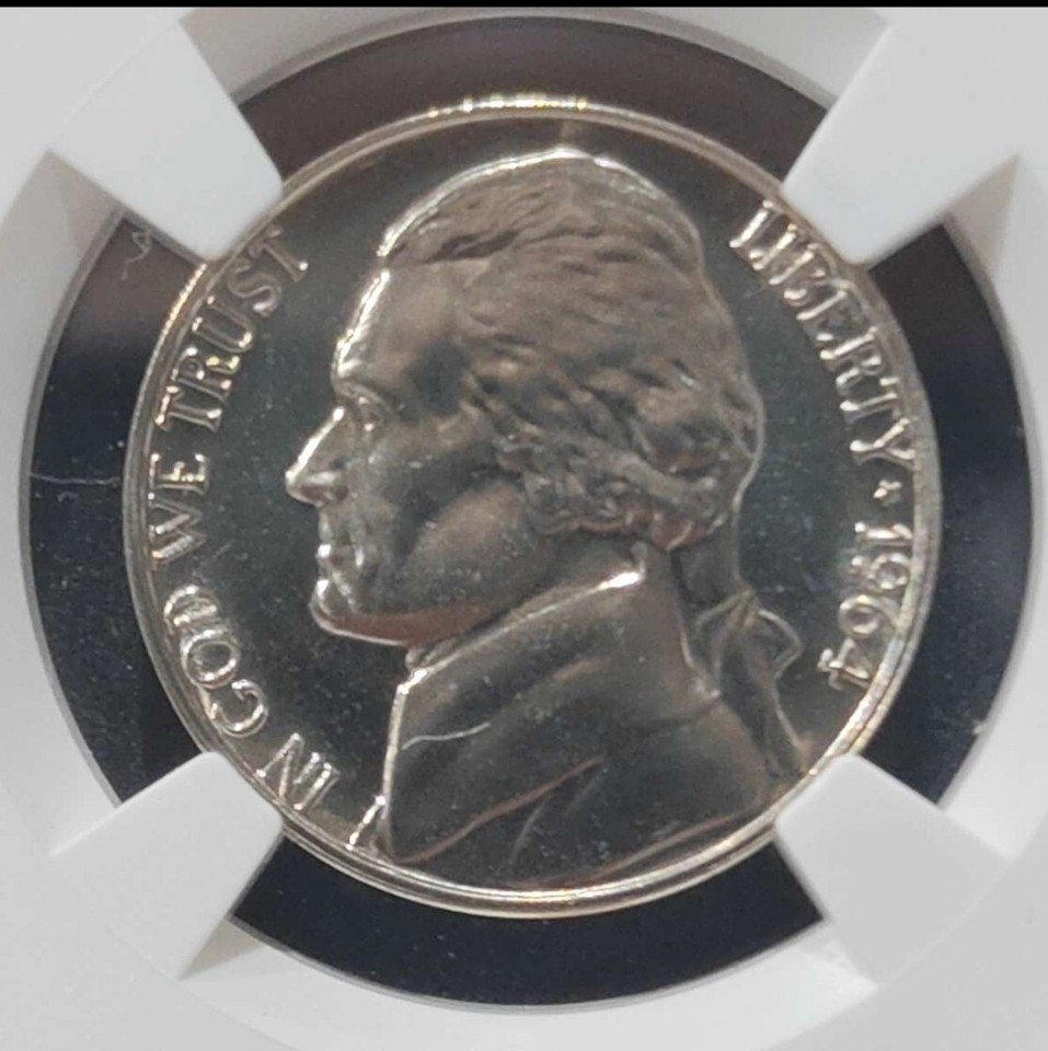 Uncirculated 1964 NGC PF68 PROOF JEFFERSON NICKEL GOOD DATE 30 OFF