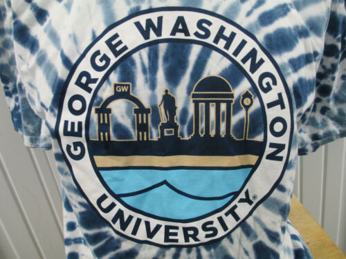 VINTAGE USCAPE APPAREL GEORGE WASHINGTON COLONIALS LARGE TIE-DYE SHIRT NWT - Picture 2 of 12