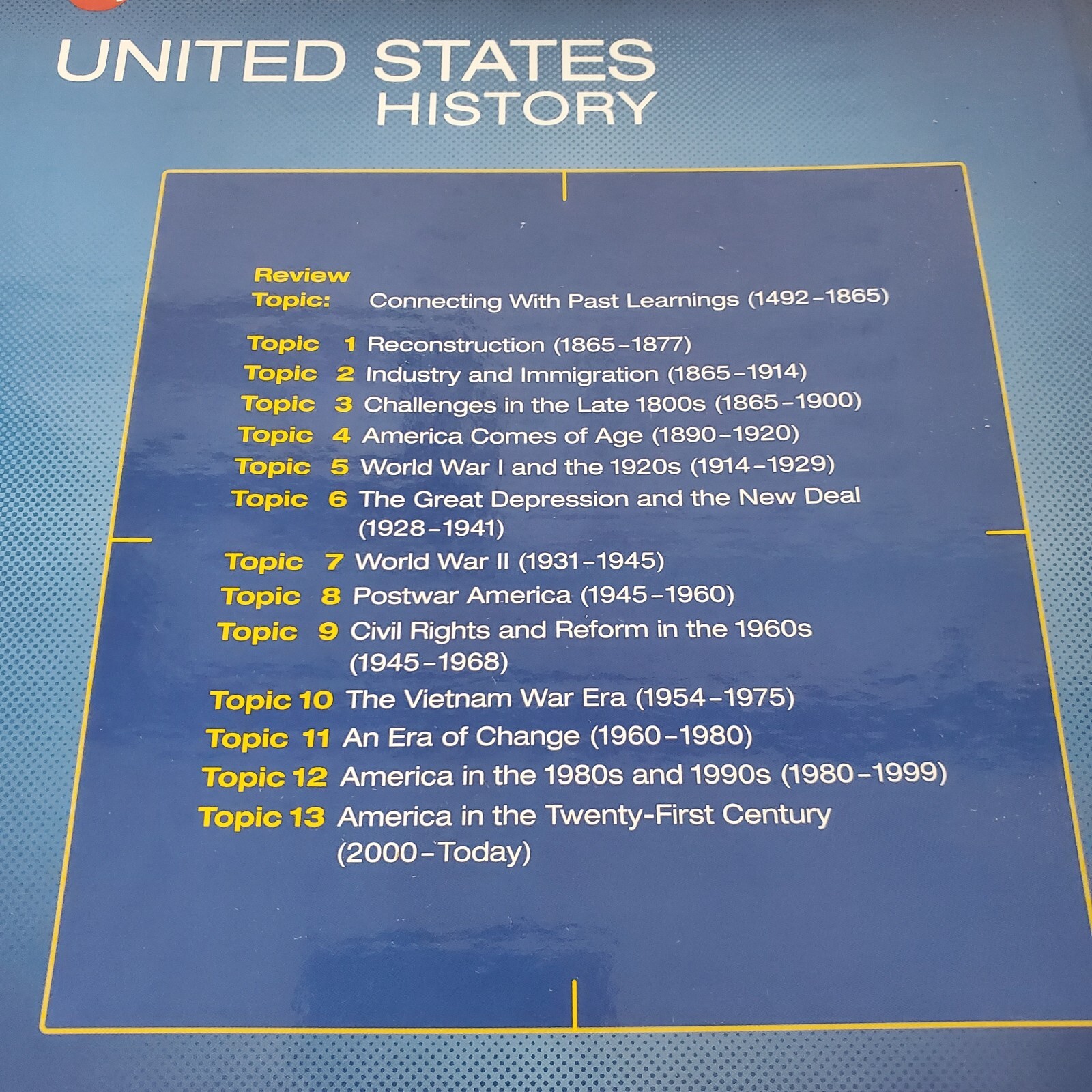 Florida United States History 2018 Hardcover Pearson Student Textbook Grade 10