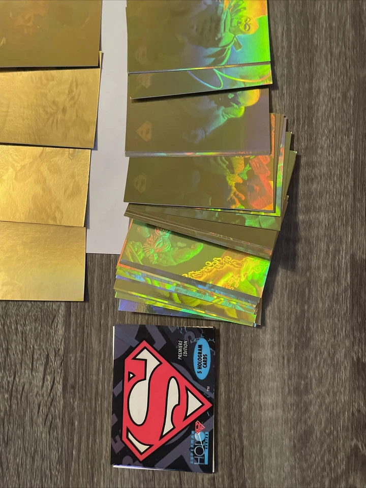 Juego de tarjetas coleccionables de cómic DC edición estreno Superman Halo Series 1996 raro  Foto 2 de 4