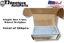 1 BOX 1/2 OZ WHEEL WEIGHTS STICK-ON ADHESIVE TAPE 9 LBS LEAD-FREE 288 PCS GRAY 