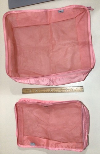 Two DIMJ Packing Cubes for Travel Lightweight w/ Zipper 13x16x4” and 13x8x3”