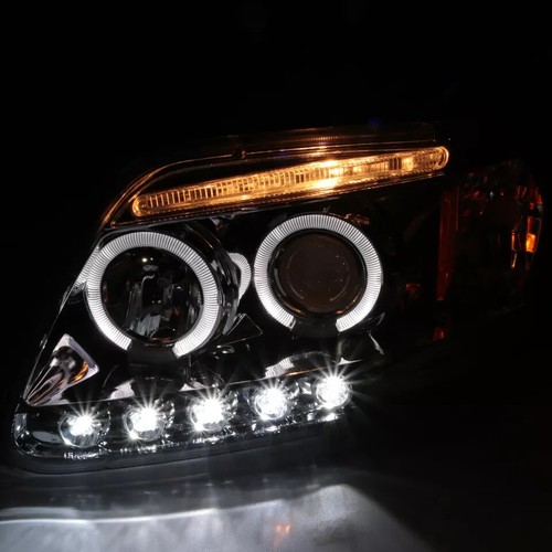 Fits 1997-2003 Ford F150 Expedition LED Halo Projector Headlights Lamps 97-03 - Picture 6 of 11