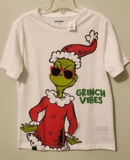 Old Navy Unisex Kids 10-12 Short Sleeve GRINCH Christmas Holiday Tee #31824