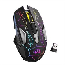 X18 Wireless Gaming Mouse Rechargeable with Rainbow RGB Backlit Optical Sensor a