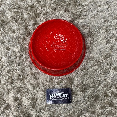 Red Supreme Diamond Plate Dog Bowl SS23 New With Box | eBay Red Supreme Diamond Plate Dog Bowl SS23 New With Box | eBay