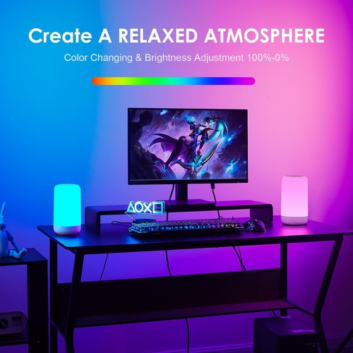 Touch Bedside Cordless Lamp Dimmable Rechargeable Lamp & Rgb Multicolor Touch La - Picture 5 of 8