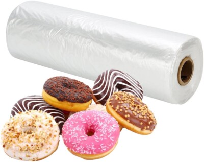 4 Rolls] Food Storage Bags, 12 X 20 In. Clear Plastic Produce Bags On A Roll For Fruits, Vegetable, Bread, Grocery Bags - 340 Bags Per Roll