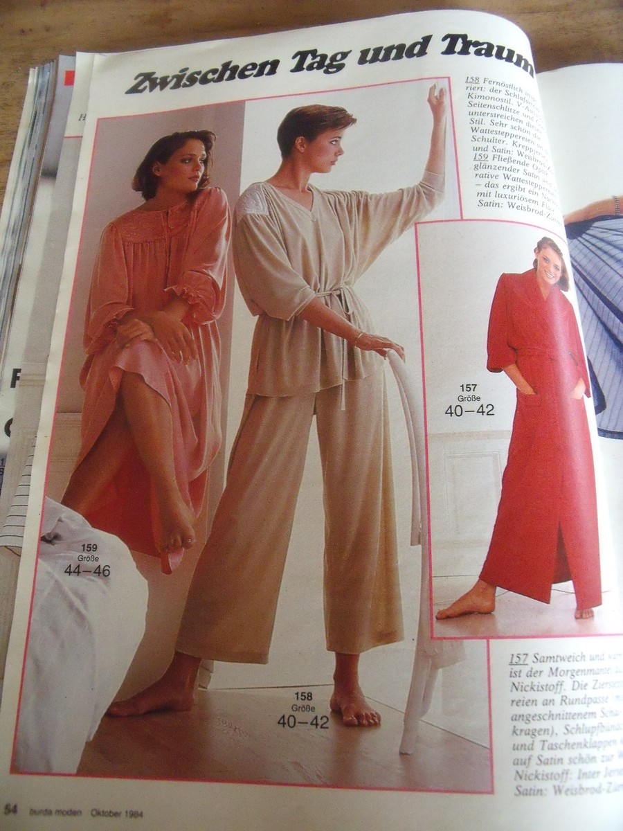 Magazine De Mode Burda Moden 1984 - Lingerie, Manteaux, Robes, Dernier Cri, Occasion