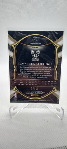 2020-21 Select Gold Disco Prizm- Lamarcus Aldrige /10 Spurs, Brooklyn Nets! SSP - Picture 2 of 2
