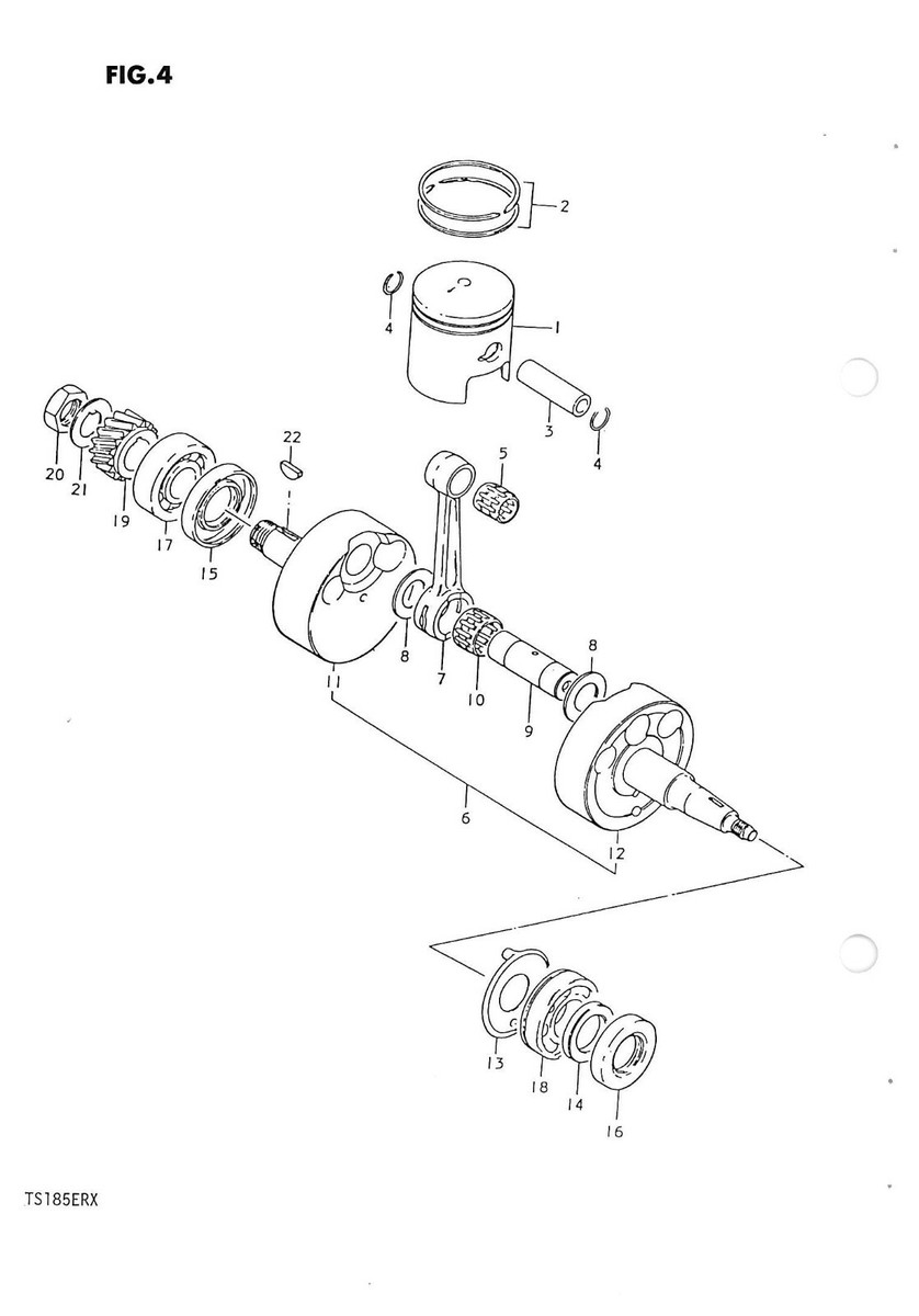 SUZUKI Parts Manual TS185ER TS185 1980 1981 1982 on Replacement