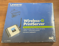 1 x New sealed Cisco Linksys wireless-G PrintServer WPSM54G