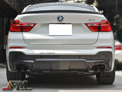 Fit BMW F26 X4 M Sport Only 3D Style Carbon Fiber Rear Bumper Diffuser ...
