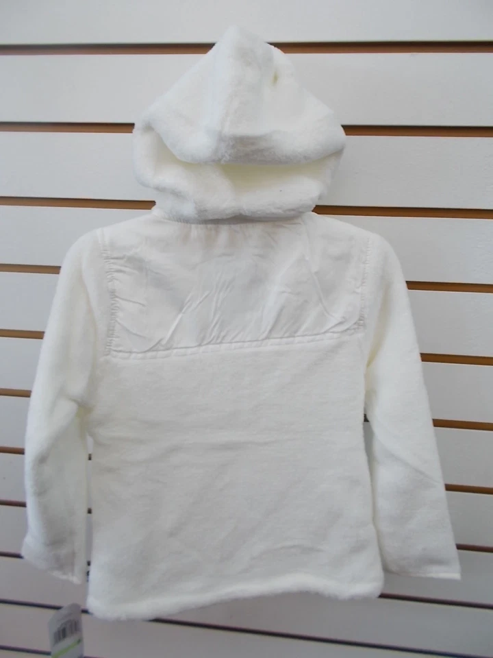 Sudadera con capucha Nautica para niñas $47,50 crema imitación piel cierre cremallera completa talla 4 - 6X Foto 2 de 3