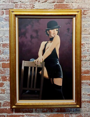 Anthony De Frange -Portrait of Liza Minelli Performing on Stage -Oil panting