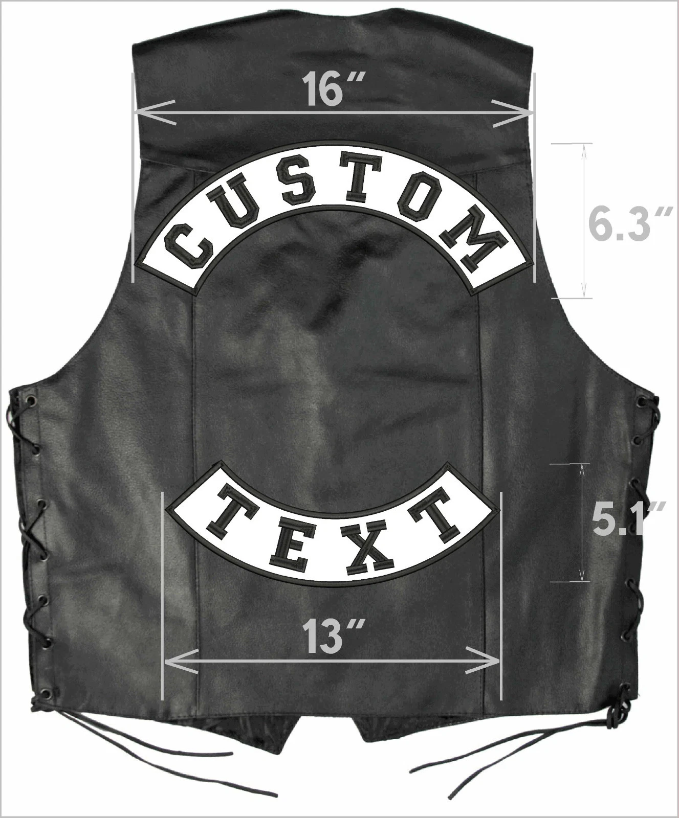 Best CUSTOM ROCKER SET Motorcycle Patch Set: Top 16" + Bottom 13" large patches
