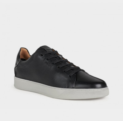 Schuhe Sneaker Geox U Coryan Leder schwarz SALE