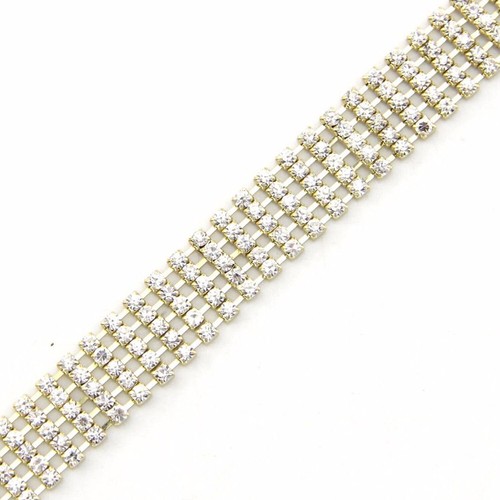 Women Diamante Waist Belt Crystal Shiny Chain Fashionable Rhinestone Dresses - Picture 35 of 35