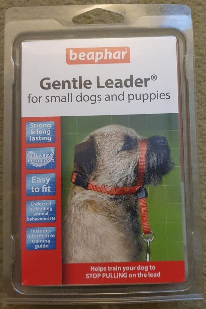 Beaphar Canac Gentle Leader for small dogs puppies, Red, FREE