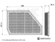 Premium OEM Spec Blueprint Air Filter For BMW X5 X6 X7