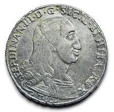 Palermo Kingdom of Sicily Ferdinand III Bourbon Beautiful 12 Tarí 1801 RARE