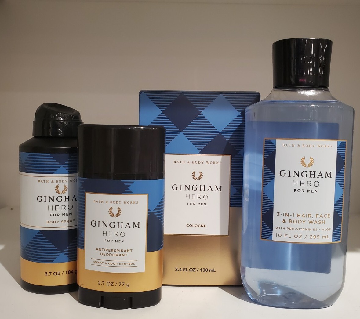 Bath & Body Works Gingham Hero Men's Cologne Spray 3-IN 1 Body